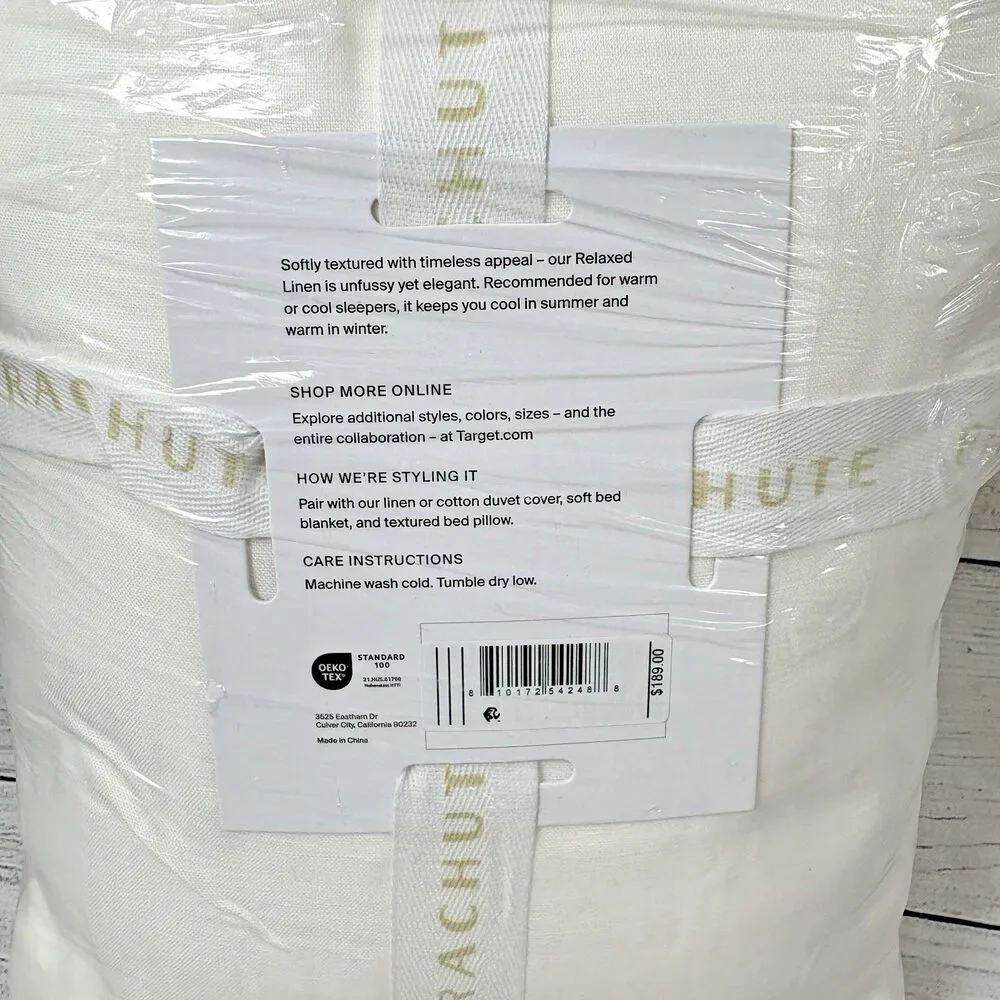 Parachute Relaxed Linen Queen Size Sheet Set Ivory Hot Cool Sleepers NEW